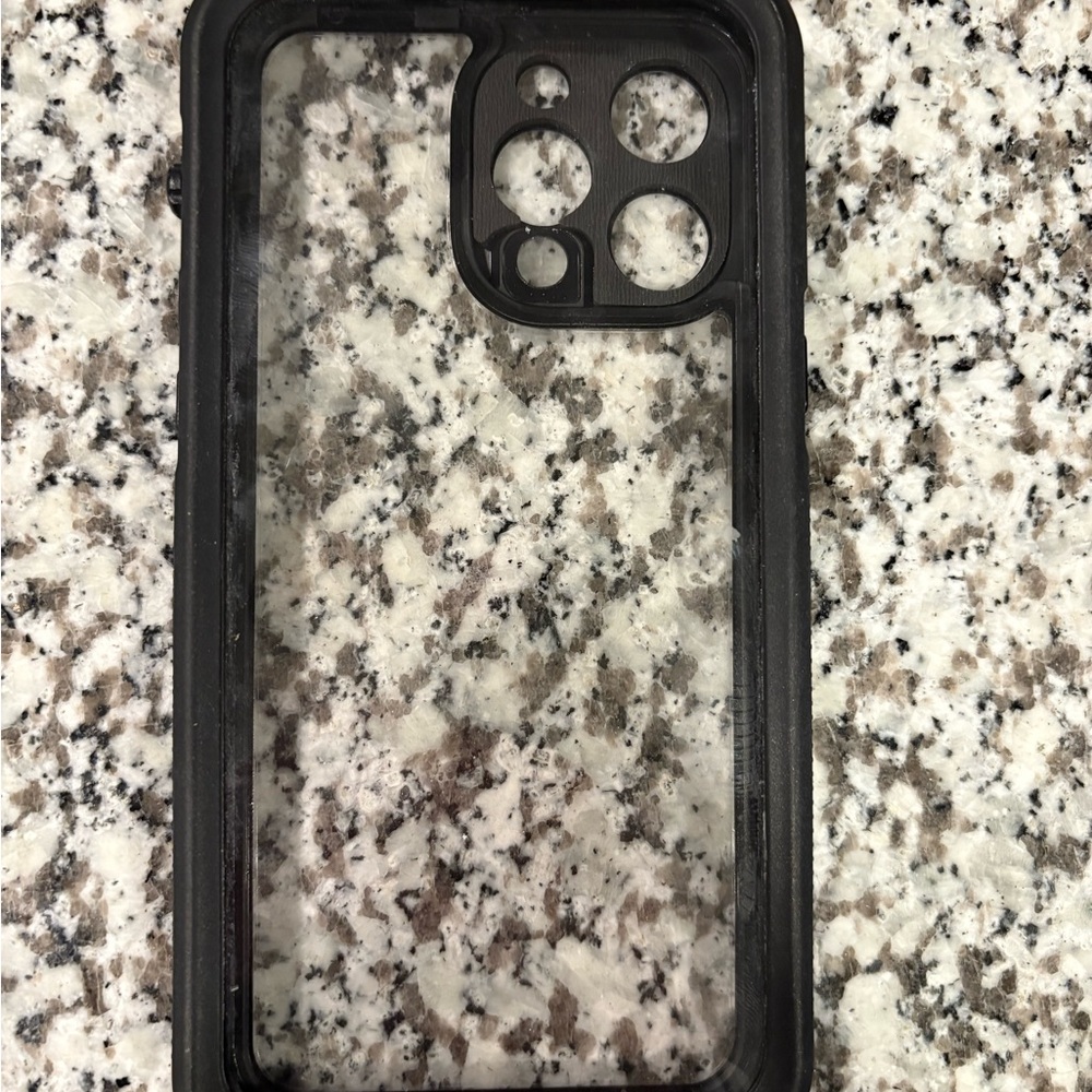 iPhone 14 Pro Max ! Waterproof Black Phone Case for Electronics